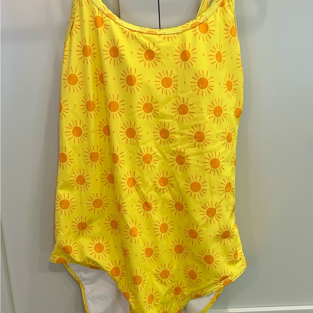 Hanna Andersson Yellow & Orange Sun One-Piece Swimsuit SZ XL women’s